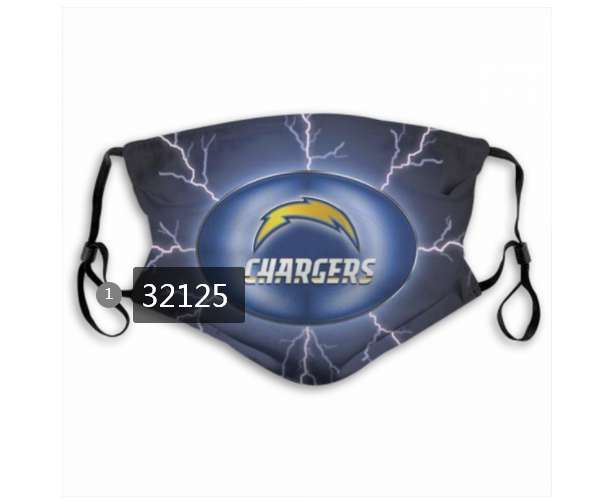 NFL 2020 Los Angeles Chargers #44 Dust mask with filter->nfl dust mask->Sports Accessory